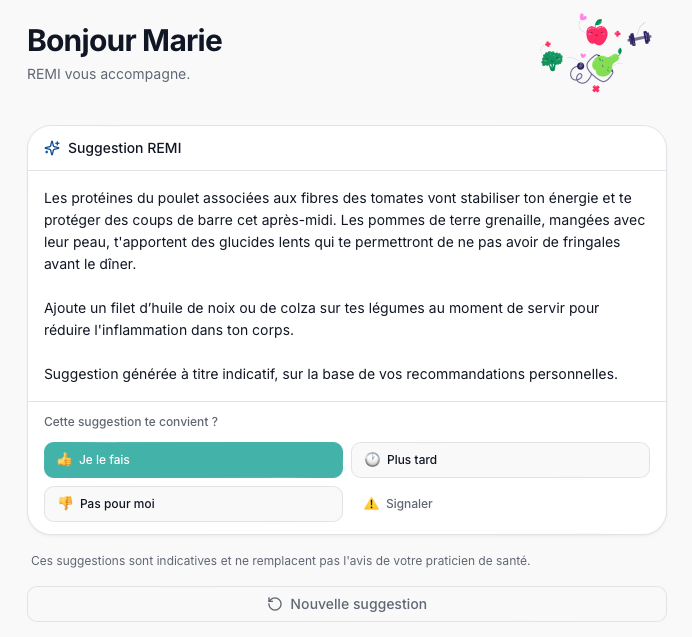 Interface REMI pour les personnes accompagnées